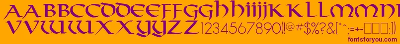 Crownler Font – Purple Fonts on Orange Background