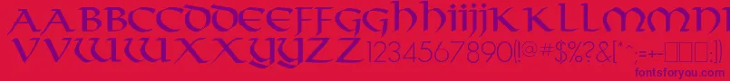 Crownler Font – Purple Fonts on Red Background