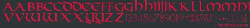 Crownler Font – Red Fonts on Black Background