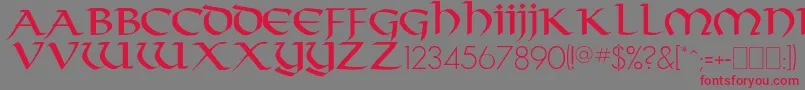 Crownler Font – Red Fonts on Gray Background