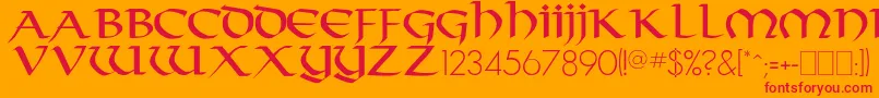 Crownler Font – Red Fonts on Orange Background