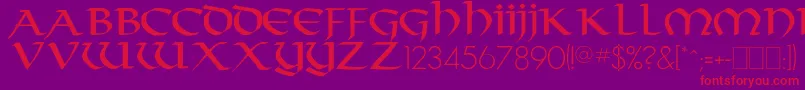 Crownler Font – Red Fonts on Purple Background