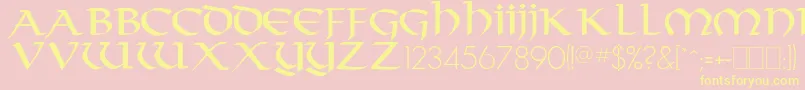 Crownler Font – Yellow Fonts on Pink Background