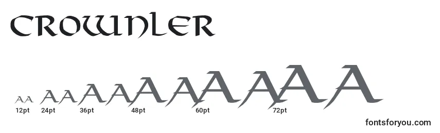 Crownler Font Sizes