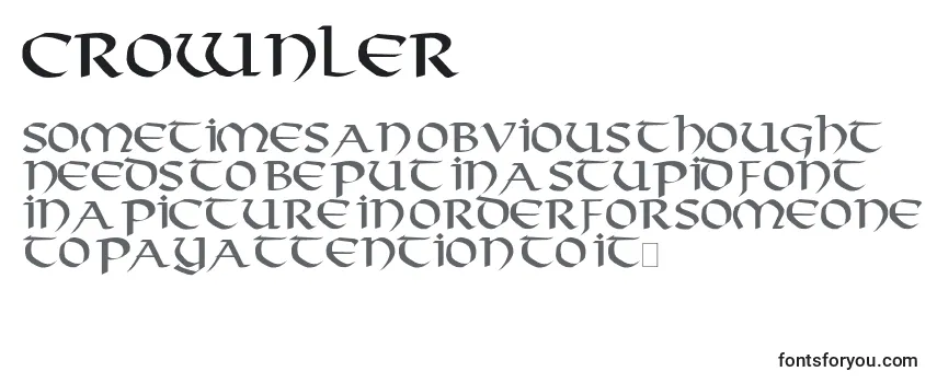 Review of the Crownler Font