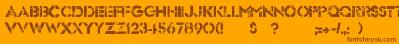 Dock51 Font – Brown Fonts on Orange Background