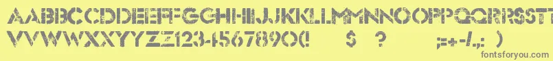 Dock51 Font – Gray Fonts on Yellow Background