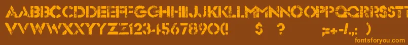 Dock51 Font – Orange Fonts on Brown Background