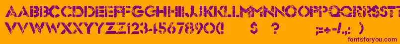 Dock51 Font – Purple Fonts on Orange Background