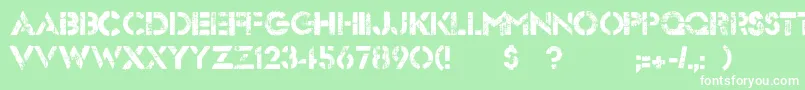 Dock51 Font – White Fonts on Green Background