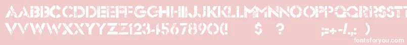 Dock51 Font – White Fonts on Pink Background