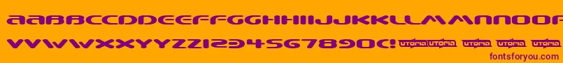Beware ffy Font – Purple Fonts on Orange Background