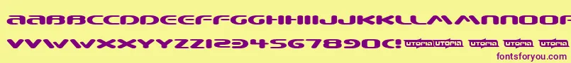 Beware ffy Font – Purple Fonts on Yellow Background