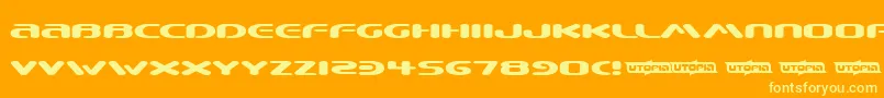 Beware ffy Font – Yellow Fonts on Orange Background