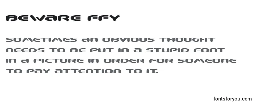 Beware ffy Font