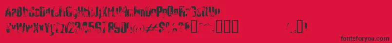 Ellibd Font – Black Fonts on Red Background