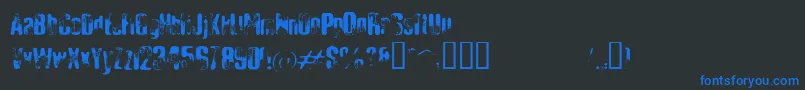 Ellibd Font – Blue Fonts on Black Background