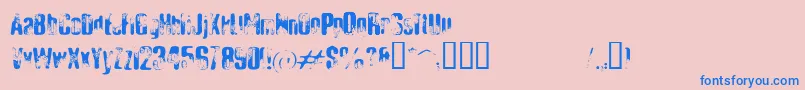 Ellibd Font – Blue Fonts on Pink Background
