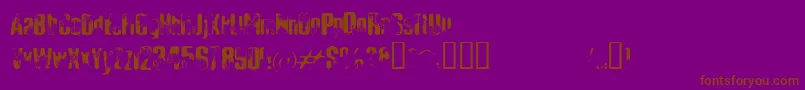 Ellibd Font – Brown Fonts on Purple Background