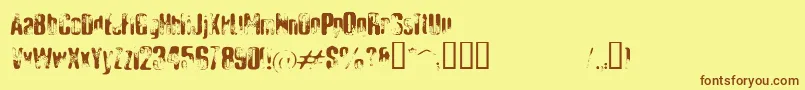 Ellibd Font – Brown Fonts on Yellow Background