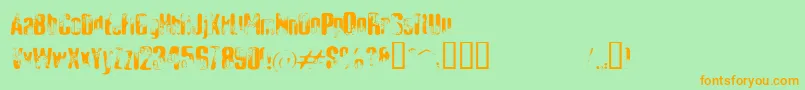 Ellibd Font – Orange Fonts on Green Background