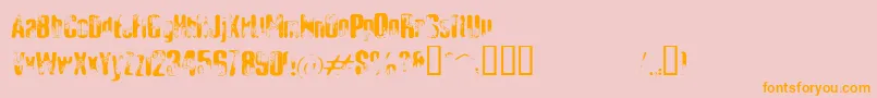 Ellibd Font – Orange Fonts on Pink Background
