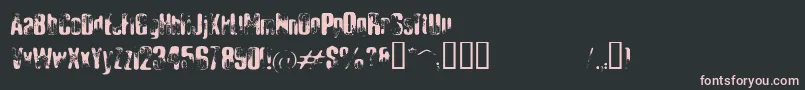 Ellibd Font – Pink Fonts on Black Background
