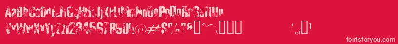 Ellibd Font – Pink Fonts on Red Background