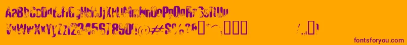 Ellibd Font – Purple Fonts on Orange Background