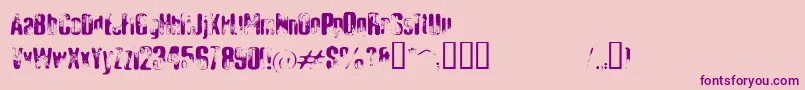 Ellibd Font – Purple Fonts on Pink Background