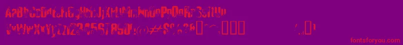 Ellibd Font – Red Fonts on Purple Background
