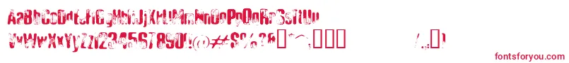Ellibd Font – Red Fonts on White Background