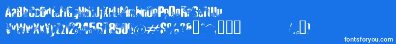 Ellibd Font – White Fonts on Blue Background