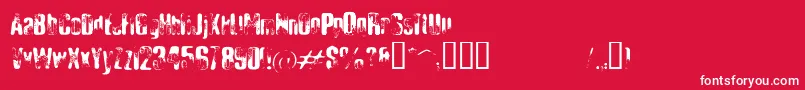 Ellibd Font – White Fonts on Red Background
