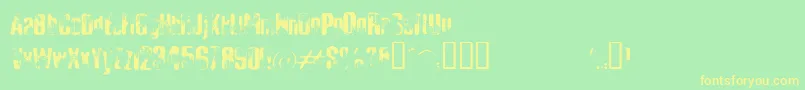 Ellibd Font – Yellow Fonts on Green Background