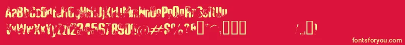 Ellibd Font – Yellow Fonts on Red Background