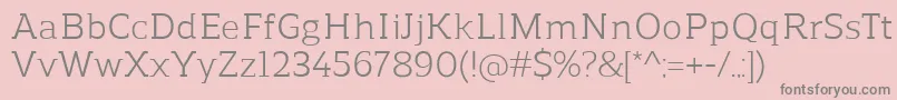 ReganslabRegular Font – Gray Fonts on Pink Background