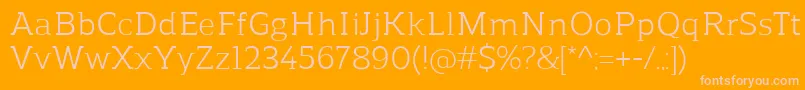 ReganslabRegular Font – Pink Fonts on Orange Background