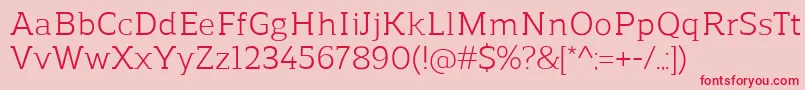 ReganslabRegular Font – Red Fonts on Pink Background