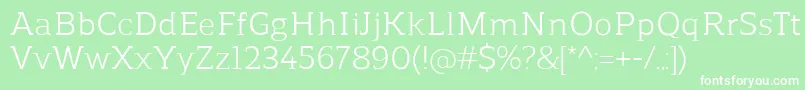 ReganslabRegular Font – White Fonts on Green Background