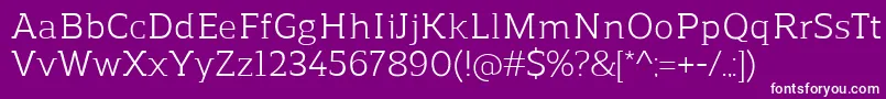 ReganslabRegular Font – White Fonts on Purple Background