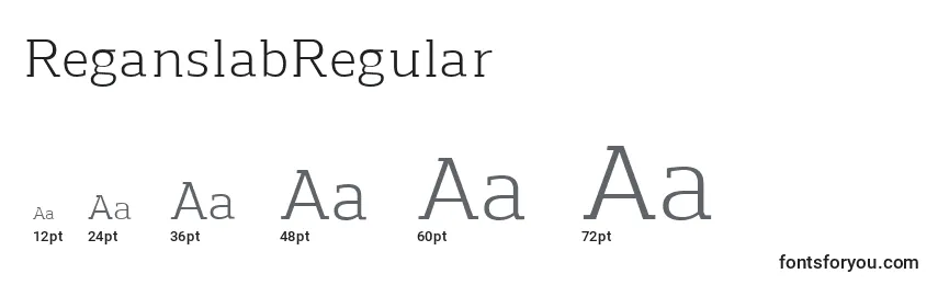 Размеры шрифта ReganslabRegular
