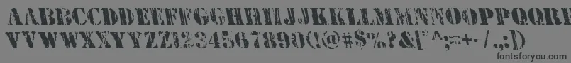 Шрифт Wetworksleft – чёрные шрифты на сером фоне