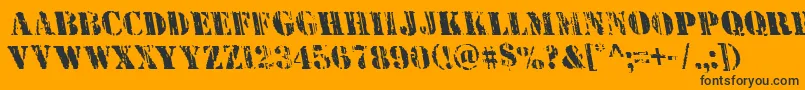 Wetworksleft Font – Black Fonts on Orange Background