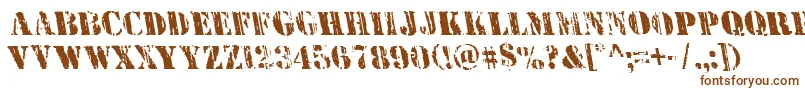 Wetworksleft-fontti – ruskeat fontit valkoisella taustalla