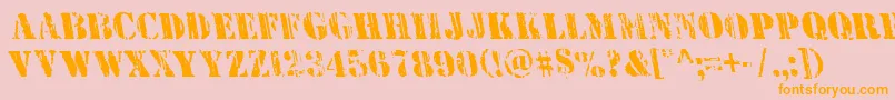 Wetworksleft Font – Orange Fonts on Pink Background