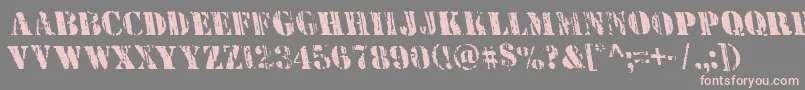 Wetworksleft Font – Pink Fonts on Gray Background