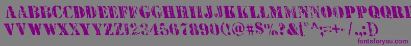 Шрифт Wetworksleft – фиолетовые шрифты на сером фоне
