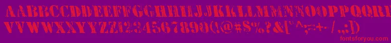 Wetworksleft Font – Red Fonts on Purple Background