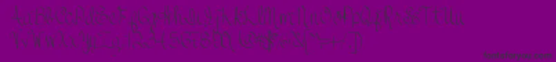 Justcolescursive-Schriftart – Schwarze Schriften auf violettem Hintergrund